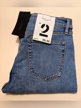 rag & bone Slim Fit Jeans in Light Blue(brand new)